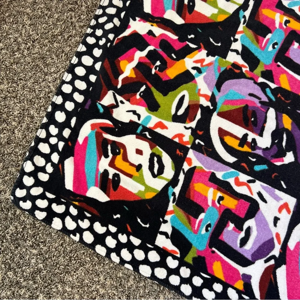 Missoni‎ Pelin Guven Vintage Pop Art Faces Pattern Bath Towel